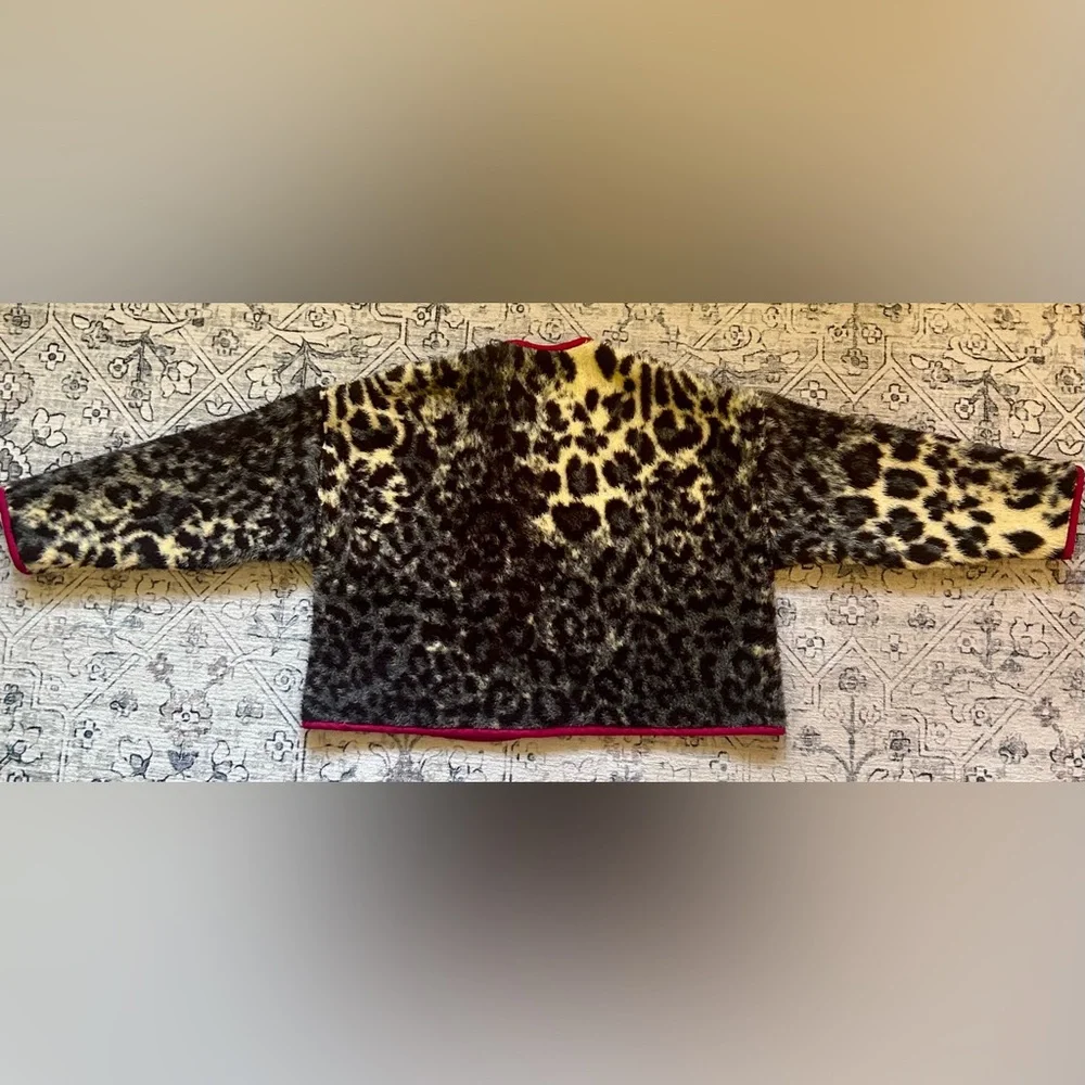 Handmade Vintage Cheetah Print Blanket Jacket - Picture 5 of 9